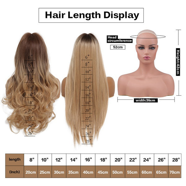 16'' 20'' 24'' Fashion Women Long Curly Synthetic Hair Personalized Mid-length Bangs Gradient Curly Hair Chemical Fiber Wig Hair Extension for Daily Party