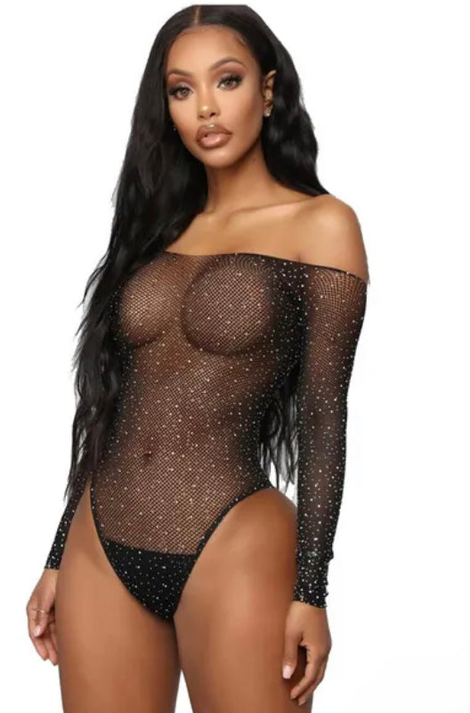 LACE FISH NET BODYSUIT