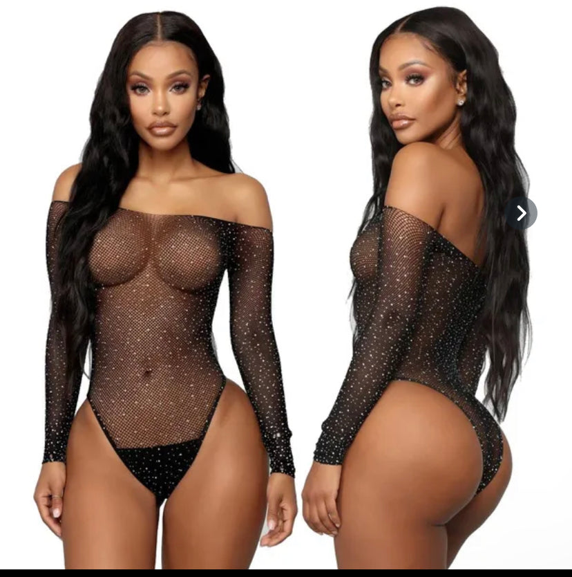 LACE FISH NET BODYSUIT